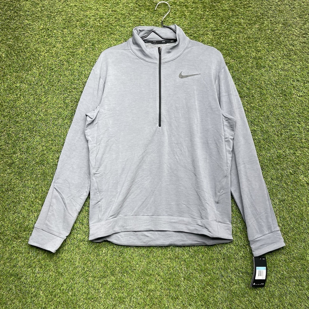Nike Quarter Zip Shirt Mens Medium Breathe Dri-FIT Training Top 940177-405 NWT